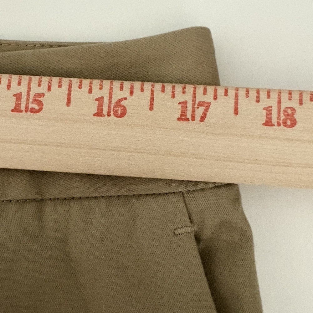 Talbots 12P Pants Khaki Heritage Flat Front High Rise Straight Career Office Y2K - Picture 6 of 6